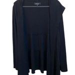 Karen Kane π€ Long, Long-Sleeve Tiered Jersey Knit Hooded Open Cardigan, Plus 3X Photo 0