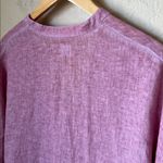 120% Lino linen rose button down blouse Pink Size M Photo 6
