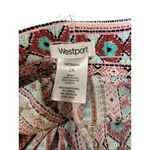 Westport  Tribal Print Cropped Pull-On Pants White Size 2X Coastal Boho Beach Photo 2