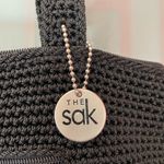 The Sak Black Crochet Double Strap Shoulder Purse Bag EUC Photo 1