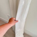 Vintage Bohemian Handmade Crochet Lace Puff Sleeve Wedding Dress XS White Photo 9