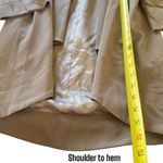 Alberto Makali ‎ Elegant Tan Open Front Drape Blazer Office Siren Careerwear M Photo 8