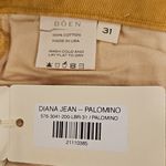 πDOENπ Diana Jean ~ High Waisted Button Fly Straight Leg Jeans Palomino 31 NWT Yellow Photo 14