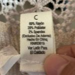 French Laundry  Womens Tank Dress Small Beige Embroidered Ribbed Boho Photo 4