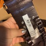 Guess DARK BROWN THICK FAUX LEATHER STATEMENT BELT W/RHINESTONE ACCENTS (L) Photo 11