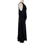 Wilfred  Black Halter Formal Gown Satin Portrait Photo 3
