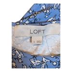 Loft  Floral‎ Ruffle Sleeve Dress Blue White Sleeveless Summer Women Size Small Photo 8