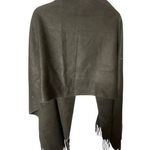 MNG Fringe Trim Shawl Wrap Scarf Black Soft Cozy Winter Contemporary Lagenlook Photo 0