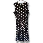 Shelby & Palmer Vintage Y2K  Womens Black Polkadot TieWaist Midi Dress sz XL 90's Photo 1