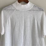 Eileen Fisher Organic Cotton Linen Slub Funnel Neck Top Size S Photo 6