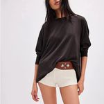 Free People Nina Long Sleeve Tee in Noir Photo 2