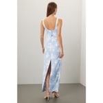 Reformation Reverie Light Blue Floral Sweetheart Sheath Maxi Dress Size 10 Photo 2