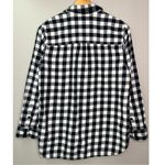 Madewell Black and White Buffalo Checkered Plaid Button Down Flannel Shirt Photo 2