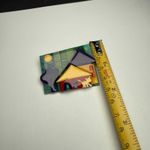 Kitty Cat In Front Of House Signed House Pins By Lucinda Brooch Pin Handcrafted Photo 2