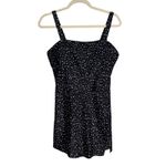 DACI Classic Fashion Collection Black White Polka Dot Square Neck Mini Dress L Size L Photo 7