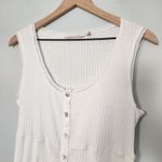 Soft Surroundings  Button Front Cotton Tank Top White Y2K Feminine, S Photo 1