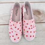 Isaac Mizrahi  Pink Strawberry Slip On Flats Loafers Comfy Fabric Size 7 Photo 3