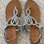 Unisa  Sparkly Silver Strap Flip Flop Sandals Photo 0