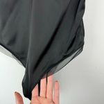 ZARA NWT Black Satin Teddy Mesh Trim Bodysuit Sz Small Lingerie Sexy Photo 8