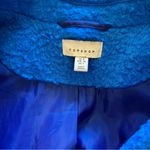 Topshop Royal Blue Textured Longline Coat | Oversized Wool Look Zara Style Jacket Photo 11