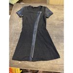 The Kooples Dress Womens Size 36 Sport Zip Front Short Sleeve Leather Contrast Photo 1