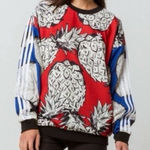 Adidas Farm Rio AOP 2XS XXS Pineapple Sweatshirt Women's Crew Neck Sweater Photo 0