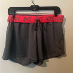 Nike  Women's Dri-FIT Athletic Shorts Gray/Pink Gym Running Yoga Size Large‎ Photo 0
