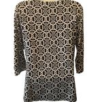 Lulu~B UPF 50 Black White Resort Wear Top Sz. S Round Neck 3/4 Notched Sleeve Photo 2