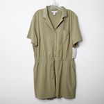 Athleta NWT  | Avenue Romper in Olive Branch Short Sleeves with Pockets Sz. XL Photo 1