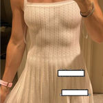 STAUD  Ellen Mixed Stitch Pleated Minidress in Ivory Size Medium Photo 0