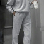 SheIn Grey Matching Sweat Set Photo 0