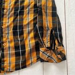 Billy T Women's L Soft Mabry Checkered Gold Long Sleeve Button Up Collared Shirt Size L Photo 5