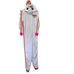 secret treasures Rainbow Unicorn Fleece One Piece Zip Up Hoodie Pajamas Large Costume Halloween Photo 1
