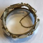 Vintage 7” Gold Tone Hinge Closure Bangle Bracelet Photo 5