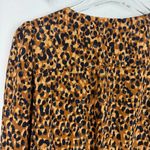 ZARA 3/4 Sleeve Leopard Faux Wrap Top Size Small S EUC Photo 7
