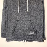 PINK - Victoria's Secret  Marled Black Stretch Pullover Oversized Hoodie Size XS Photo 6