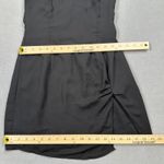 superdown Revolve  Black Mini Dress S Spaghetti Strap Ruched Slit Back Zip Party Photo 3
