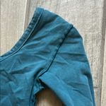 We The Free  Blue Asymmetrical Long Sleeve Bodysuit Photo 6