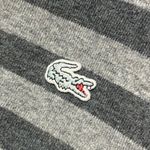 Lacoste Stripe Rugby Polo Shirt XS FR 32 18” p2p Gray/Tan EUC Photo 7