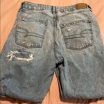 American Eagle  Outfitters Blue Mom Straight Jeans Distressed Style Photo 5
