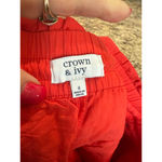 Crown & Ivy Red Eyelet Scalloped Shorts Women's Size 8 Photo 8