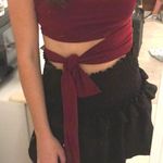 Blue Blush maroon tie top Photo 0