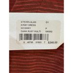 Steven Alan  Women's Bodycon V-Neck Knit‎ Kirby Dress Dark Rust Multi Space Dye Photo 5