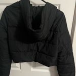 Women's Black Puffer Jacket Size L Photo 1
