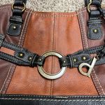 BOC Brown and Black with Buckle Pebble Texture Hand Bag Photo 3