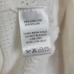 EE: Some Eyelet Knit Crewneck Long Sleeve Pullover Sweater White Size S Photo 4