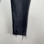Topshop Womens Straight Leg High Waisted Black Denim Jeans Size 26 Frayed grunge Photo 4