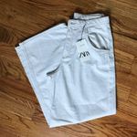 ZARA  Linen Wide Leg Jeans NWOT Photo 1