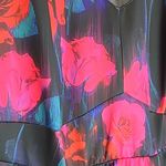 Torrid  MINI SCUBA ILLUSION NECK DRESS BLACK FLOWERS 1X Photo 6