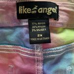 Like an angel 🐸 Tie-Dyed Stretch Jean Skirt, Size 2X Photo 2